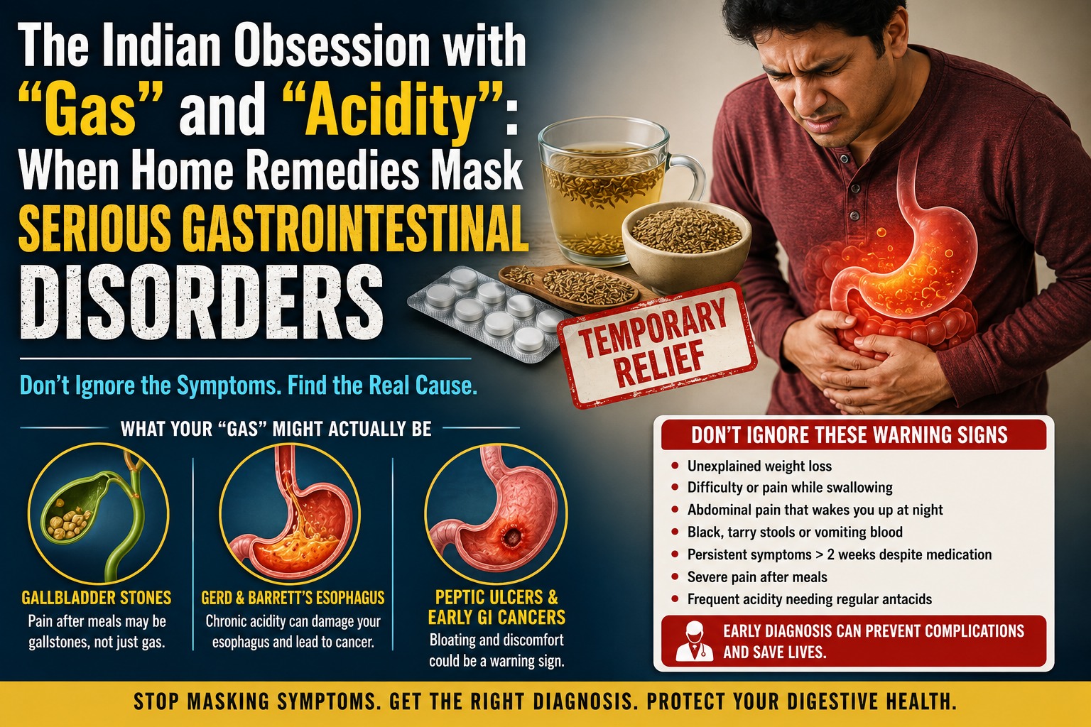 The Indian Obsession with “Gas” and “Acidity”: When Home Remedies Mask Serious Gastrointestinal Disorders